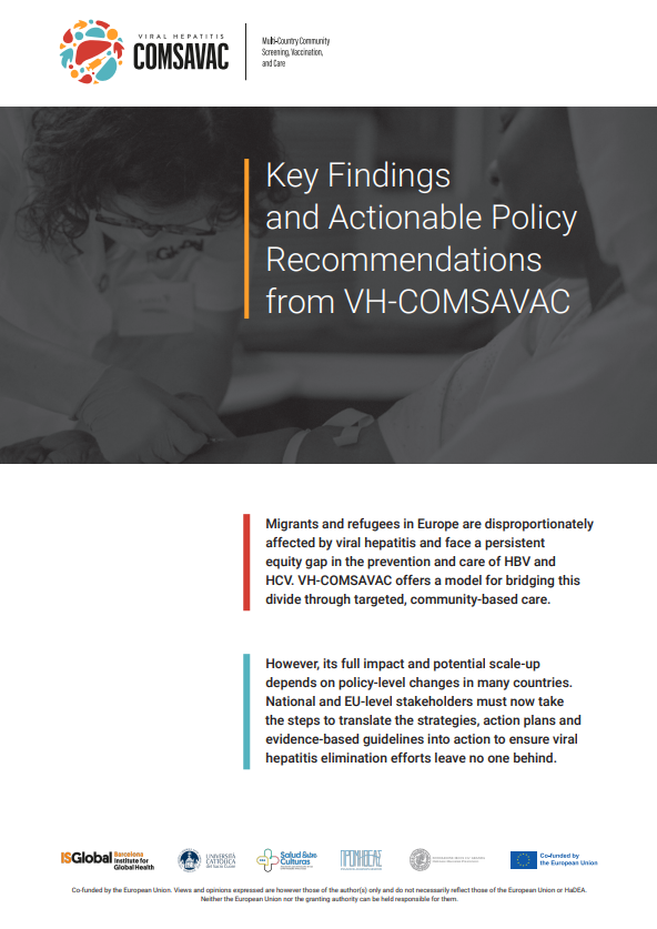 Policy Brief: Viral Hepatitis COMmunity Screening, Vaccination, and Care